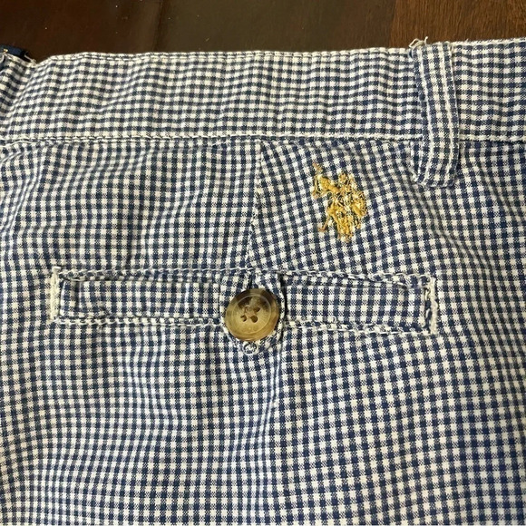 U.S. Polo Assn. Blue And White Checkered Plaid Shorts Men’s Size 34 Prep Dressy - Picture 7 of 7